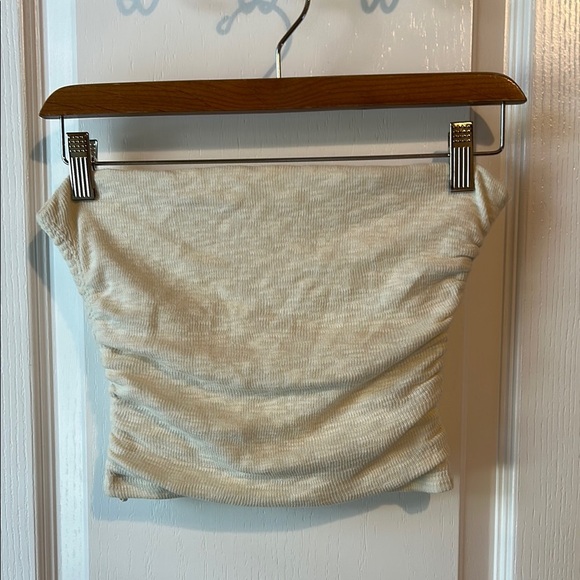 Free People Tops - Free People Cream Ribbed Tube Top